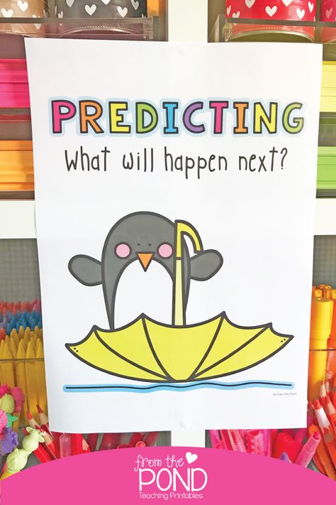 Reading Activities For Kindergarten, Grade 1 Literacy, Predicting Activities, Home School Kindergarten, Penguin Unit, Teaching Printables, Making Predictions, From The Pond, Third Grade Reading