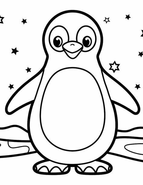 25 Amazing Penguin Coloring Pages – My Coloring Spot Arctic Fox Preschool Activities, Arctic Animals Coloring Pages, Penguin Preschool Theme, Simple Christmas Coloring Pages For Kids, Penguins Preschool, Penguin Coloring Page, Penguin Printable, Relaxing Aesthetic, Eid Boxes