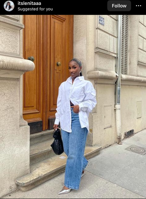 White Button Down Shirt Outfit Jeans Heels, Oversize White Button Down Shirt Outfit, Chemise Blanche Outfit, Long White Shirt Outfit, White Shirt Dress Outfit, White Button Down Outfit, Collared Shirt Outfits, White Denim Outfit, Oversized Shirt Outfit