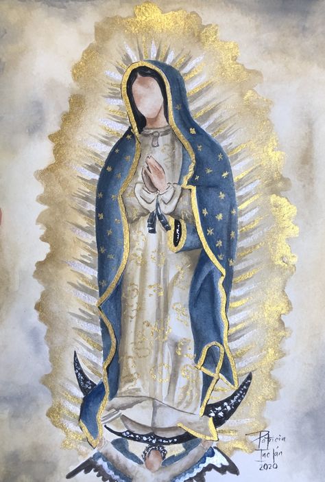 Religious Drawings, Anna Craft, Catholic Wallpaper, Virgin Mary Art, ملصق ديني, Mexican Culture Art, Virgin Of Guadalupe, The Virgin Mary, Belem