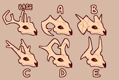 Horns Ideas Drawing, Anthro Base Drawing, Were Animals, Creature Body Base, Monster Art Base, How To Draw Four Arms, Black And White Cartoon Drawings, Monster Body Drawing, Antler Drawing Reference