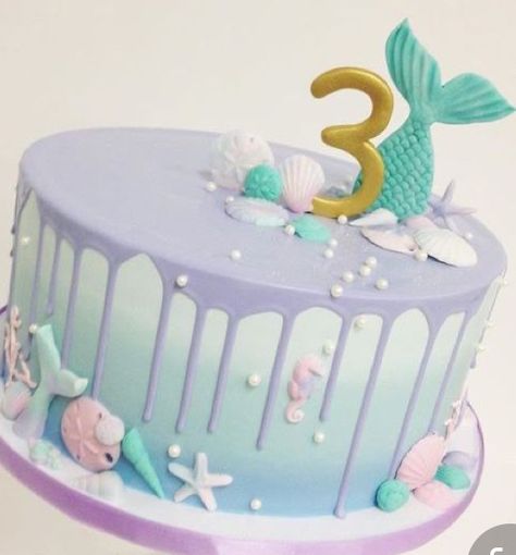 Rodjendanske Torte, Mermaid Birthday Party Decorations, Mermaid Theme Birthday Party, Baby First Birthday Cake, Mermaid Birthday Cakes, Birthday Cakes For Teens, Pastel Cakes, Birthday Cake With Flowers, 21st Birthday Cakes