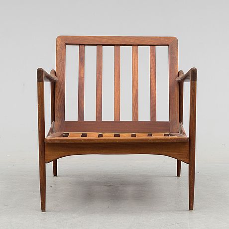 An 1960´s teak frame for an easy chair by Ib Kofod Larsen. - Bukowskis Kofod Larsen, Teak Frame, Easy Chair, Bukowski, Art Business, Wine And Spirits, Time Piece, Teak, Contemporary Art