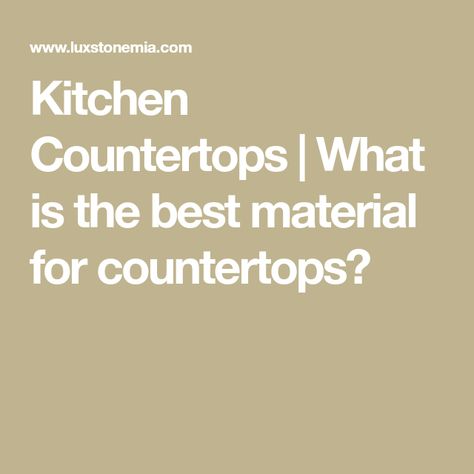 Kitchen Countertops | What is the best material for countertops? Best Countertop Material Kitchens, Heat Resistant Countertops, Best Countertop Material, Types Of Kitchen Countertops, Bath Countertops, Emily Henderson Design, Types Of Countertops, Clay Minerals, Kitchen Countertop Materials