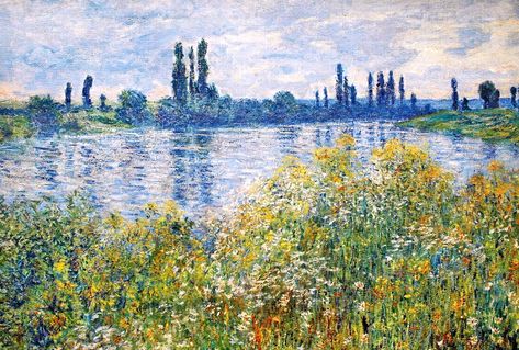 body of water between grass fields painting the sky #grass #trees #landscape #flowers #river #picture Claude Monet #1080P #wallpaper #hdwallpaper #desktop Monet Exhibition, Monet Claude, Monet Poster, Istoria Artei, Claude Monet Paintings, Claude Monet Art, Desktop Design, Monet Art, Monet Paintings