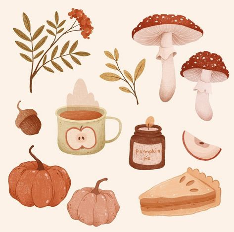 Autumn Things, Autumn Illustration, Very Cold, Cozy Autumn, Cozy Vibes, Autumn Art, Autumn Aesthetic, Autumn Inspiration, Ceramic Painting