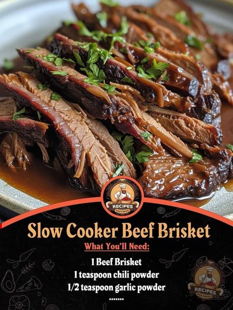 The Pioneer woman - Ree Drummond ! | Here's a flavorful beef brisket recipe that's perfect for your slow cooker: | Facebook Pioneer Woman Roast, Brisket Dry Rub, Beef Brisket Recipe, Pioneer Woman Ree Drummond, Brisket Recipe, Beef Brisket Recipes, Bbq Brisket, Brisket Recipes, Ree Drummond