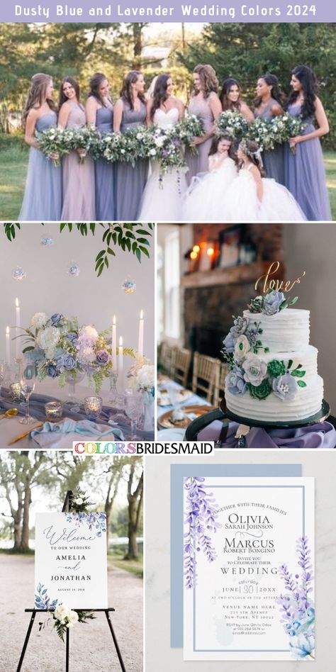 Light Blue And Lavender Wedding Colors, Pastel Blue And Purple Wedding Theme, Pale Blue And Purple Wedding, Purple And Blue Color Palette Wedding, Dusty Blue And Lavender Wedding Color Palettes, Lilac Wedding Colors, Lavender Wedding Colors, Wedding Color Schemes Blue, Sky Blue Weddings