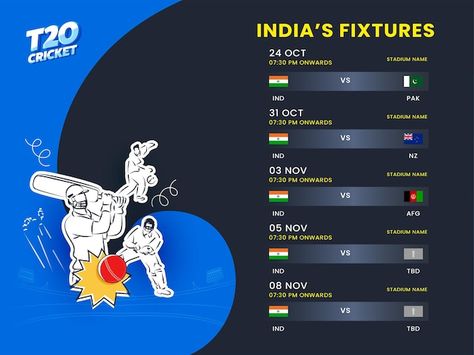 T20 cricket india's fixtures schedule wi... | Premium Vector #Freepik #vector #poster #world #sports #game Blue And Black Background, Cricket Fixtures, Cricket Schedule, T20 Cricket, Vector Poster, Sports Game, Poster Background, Poster Background Design, Blue And Black