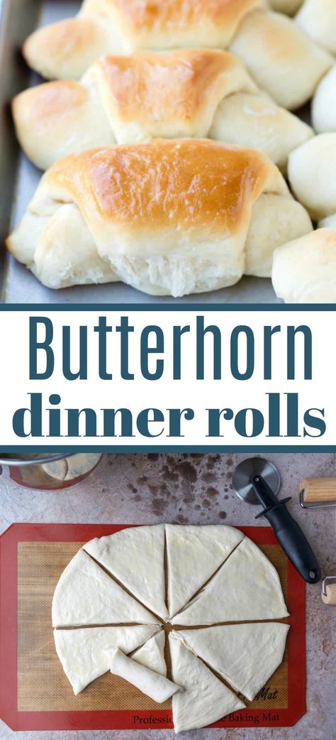 Butterhorn Rolls Recipe, Butterhorns Recipe, Butter Horns, Rolls Thanksgiving, Dinner Roll Recipe, Butter Rolls, Healthy Bread Recipes, Dinner Roll, Yeast Bread Recipes