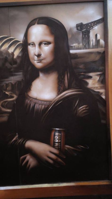 The "original" Mona Lisa discovered in a tenement close in Glasgow !! Glasgow, Mona Lisa, The Original, Scotland, The Originals