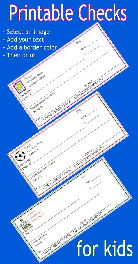 Business Math, Check Template, Classroom Economy, Consumer Math, Printable Checks, Life Skills Classroom, Blank Check, Family And Consumer Science, Social Studies Elementary