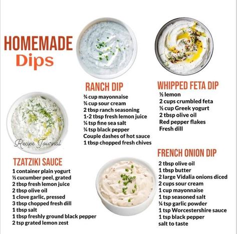 Jamie Oliver Recipes | Best crowd-pleasing homemade dips | Facebook Homemade Dips, Yum Yum Sauce, French Onion Dip, Hot Sauce Recipes, Recipe Journal, Feta Dip, Jamie Oliver Recipes, Whipped Feta, Low Fat Yogurt