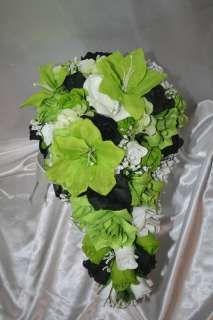 Black And Lime Green Wedding Theme, Lime Green Wedding Theme, Hoco Corsage, Silk Wedding Flowers Centerpiece, Wedding Flower Centerpieces, Lime Wedding, Lime Green Weddings, Black And White Wedding Theme, Green Weddings