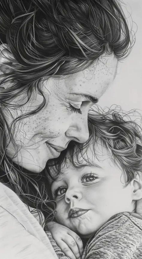 Celebrate Mom: 50 Free Mother's Day Phone Wallpapers to Show Your Love - NFT Art with Lauren McDonagh-Pereira Photography Mom Wallpaper Art, Pencil Sketch Reference, Art About Motherhood, Mother Day Sketch, Mother Love Pictures, Mother Love Drawing, Mom Love Wallpaper, Mom Art Drawing, Wallpaper For Mom