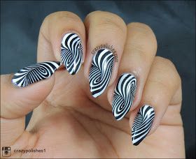 Illusion Nail Art, Illusion Nails, Press Nails, Art Optical, Crazy Nails, Striped Nails, Nails Only, Diy Nail Designs, Random Image