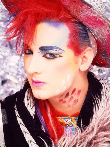 Boy George ...London 1984 :) Period Makeup, 1980s Makeup, Blitz Kids, Drag Make-up, 80s Makeup, Icona Pop, The Blitz, We Will Rock You, Culture Club