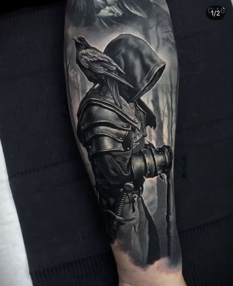 Paladin Tattoo, Tattoo Wade, Forearm Cover Up Tattoos, Gladiator Tattoo, Celtic Tattoo Designs, Mangas Tattoo, Viking Tattoo Sleeve, Soldier Tattoo, Shadow Wolf