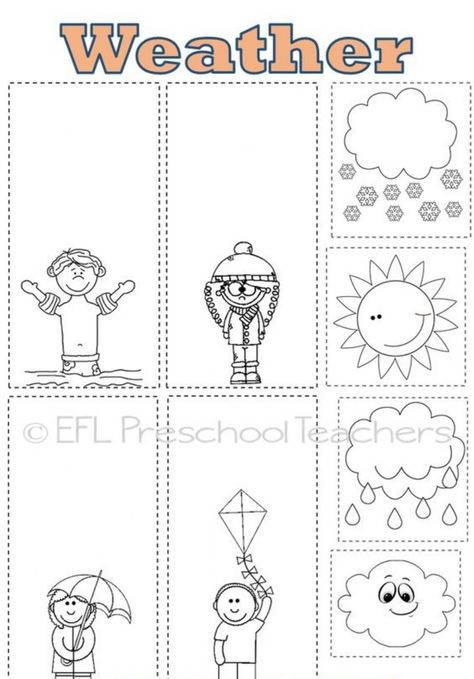 Weather Kindergarten, Weather Activities Preschool, Name Activities Preschool, Seasons Worksheets, Weather Worksheets, Preschool Weather, Online Preschool, Weather Theme, Name Activities