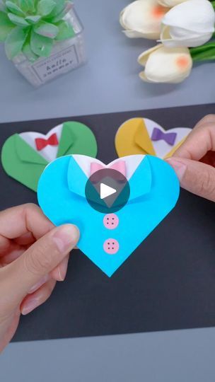 Make a love card for your dad on Father’s Day! A simple and easy-to-make Father’s Day card, prepare it for your dad! #ParentChildHandicraft #KindergartenHandicraft #FathersDayHandicraft #FathersDayGreetingCard #GreetingCard |  paper craft ideas  |  paper craft ideas  · Original audio Kids Handicraft, Love Cards, Fathers Day, Greeting Cards, Paper Crafts