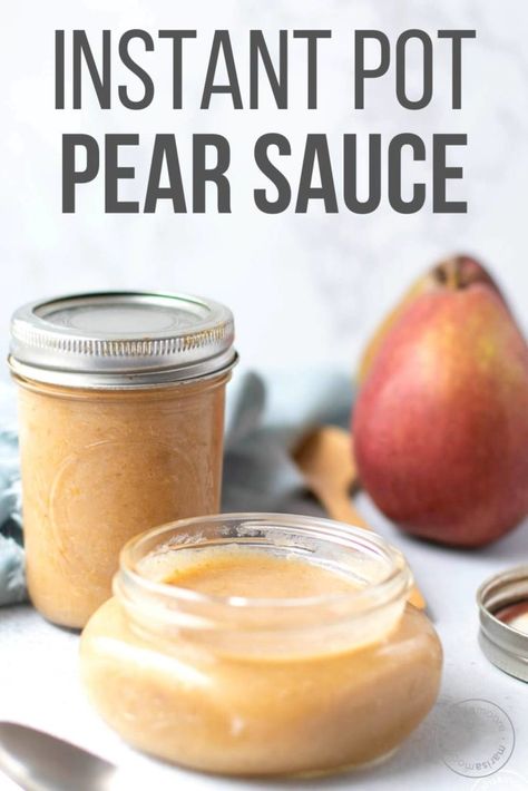 Leftover Pears, Pear Sauce Recipe, Instant Pot Baby Food, Slow Cooker Applesauce, Pear Sauce, Fudge Brownie Recipe, Pear Butter, Pear Jam, Bartlett Pears