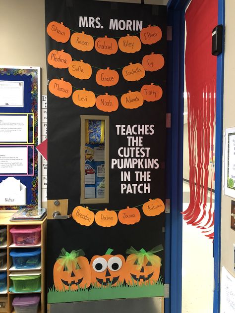 Halloween, Fall Classroom door decoration Thanksgiving Classroom Door, Halloween Door Decorations Classroom, Fall Classroom Door, Halloween Classroom Door, Halloween Classroom Decorations, Thanksgiving Classroom, Fall Classroom Decorations, Halloween Crafts Preschool, Fall Classroom