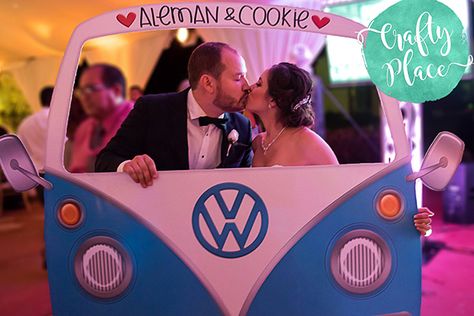 Vw Bus Photo Booth, Car Photo Booth, Bus Photo Booth, Vw Bus Photo, Bus Photo, Cutout Frame, Party List, Frame Props, Photo Frame Prop