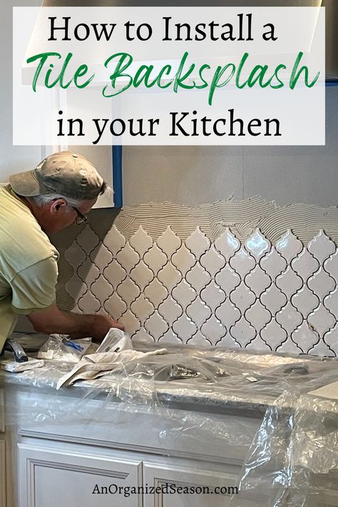 Partial Tile Backsplash, How To Do Backsplash In Kitchen, Installing Tile Backsplash, Diy Kitchen Tile Backsplash, Easy Tile Backsplash, How To Install Backsplash In Kitchen, Diy Brick Backsplash Kitchen, Boho Kitchen Backsplash Ideas, Diy Tile Backsplash In Kitchen