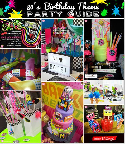 Like totally! A radical 40th birthday dance party! http://www.bellenza.com/party-ideas/theme-ideas/80s-dance-party-guide-40th-birthday-bash 1980s Party Decorations, 80's Theme Party, 80s Birthday Party, 40th Birthday Themes, 80s Birthday, 80s Party Decorations, 80s Birthday Parties, 1980s Party, 80's Party