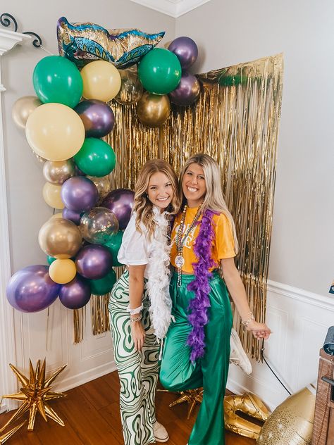 Bachelorette party, Mardi Gras, NOLA 30th Birthday New Orleans, Nola Birthday Party, Mardi Gras Themed Bachelorette Party, New Orleans Decorations, Mardi Gras Bachelorette Party Outfits, Marci Gras Themed Party Outfit, New Orleans Bachelorette Party Outfit, Mardi Grad Outfit Ideas, New Orleans 30th Birthday