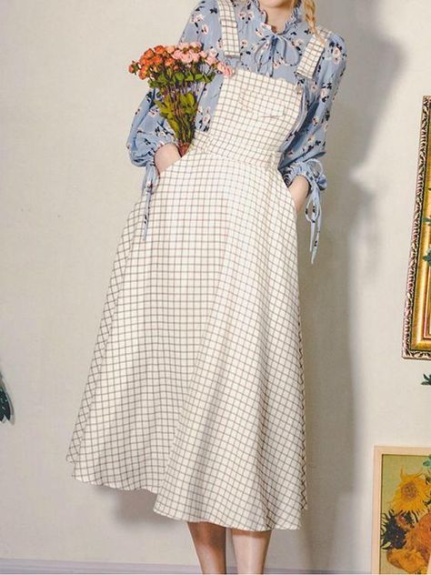 Casual Long Dresses, Outfits Vintage, Overall Skirt, Cottagecore Outfits, Clothes Vintage, Cottagecore Fashion, Be Back Soon, Modest Fashion Outfits, Vintage Casual