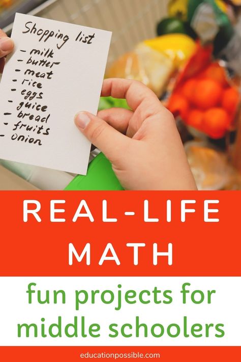 Fun Math Projects, Math Projects Middle School, Outside Of School, Homeschool Math Curriculum, Real Life Math, Middle School Life, Homeschool Middle School, Maths Activities Middle School, Homeschool Projects