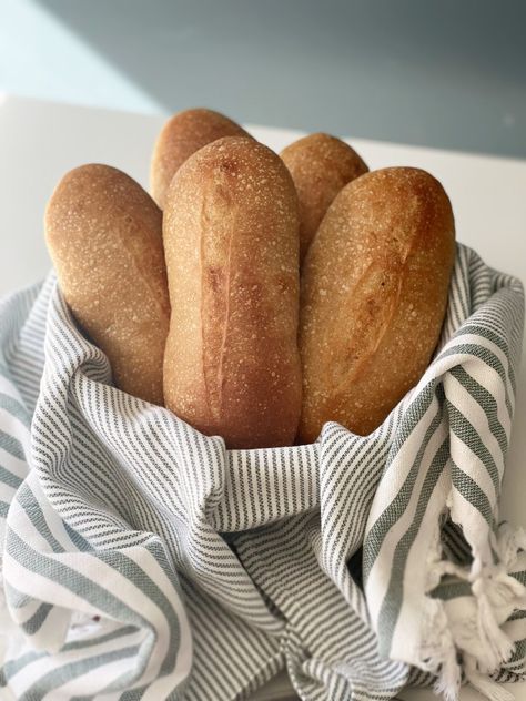 Whole Wheat Sourdough Hoagie Rolls - Healing Slice Sourdough Hoagie Rolls, Sourdough Sandwich Rolls, Hoagie Roll Recipe, Italian Sandwiches, Italian Rolls, Whole Wheat Rolls, Sandwich Rolls, Make A Sandwich, Whole Wheat Sourdough