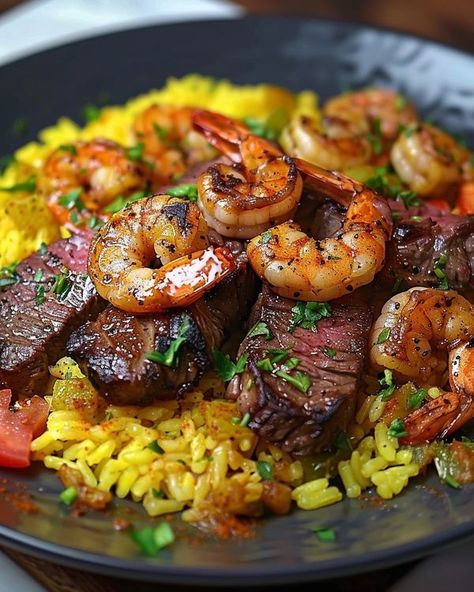 Kitchen Flavors Jerk Steak And Shrimp, Jerk Steak, Chili Cheese Dog Recipe, Steak Shrimp, Chili Cheese Dogs, Cheddar Bay Biscuits, Steak And Shrimp, Cheese Dog, Baked Dinner