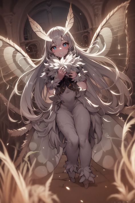 Moth Anime, Thick Character Design, Monster Girl Art, Anime Creatures, Photoshop Skills, Monster Girls, Anime Monsters, Learn Something New, Game Character Design