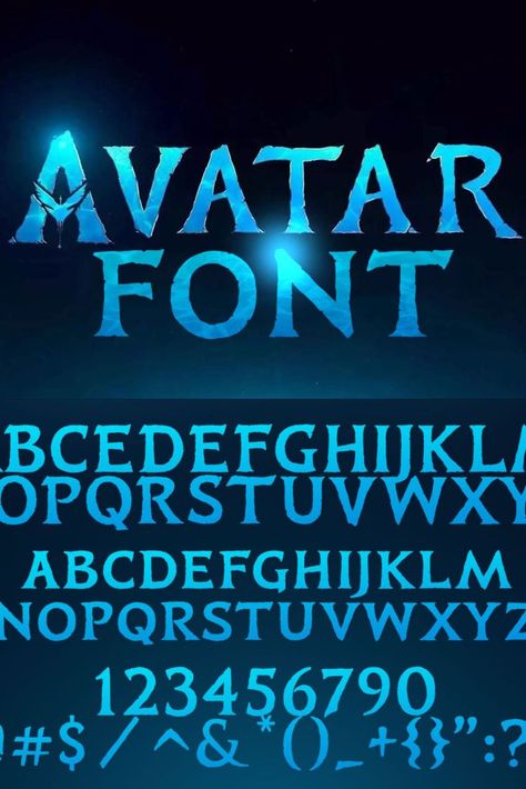 Film Font, Best Fonts For Logos, Avatar Theme, Avatar Animals, Avatar 2009, Business Fonts, Cool Signatures, Cricut Explore Projects, Avatar Films