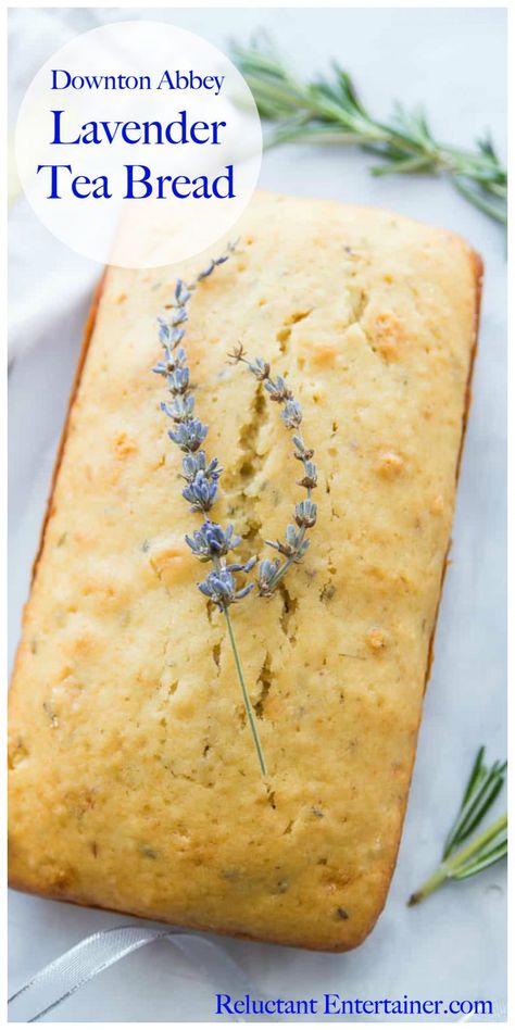 Downton Abbey Lavender Tea Bread Recipe Lavender Tea Bread Recipe, Lavender Tea Bread, Tea Loaf Recipe, Tea Loaf, Lavender Recipes, A Loaf Of Bread, Tea Bread, Tea Party Food, Loaf Of Bread