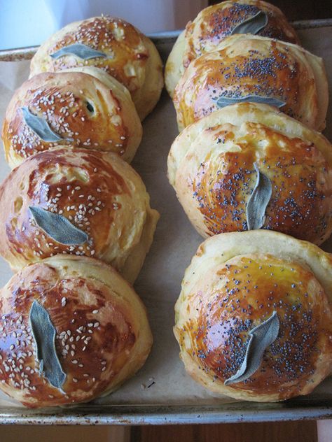 Savory Brioche Pockets (TWD/Nancy Sivertson) | Loaves and Stitches Savory Brioche, Brioche Dough, Nancy Silverton, Pecan Sticky Buns, Kitchen Aid Recipes, Brioche Rolls, Brioche Recipe, Bread Dishes, French Baking