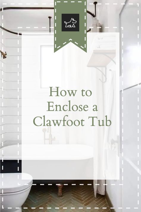 Learn about custom shower curtain solutions. This pin provides ideas for hanging a circular or oval shower curtain rod above the clawfoot tub and using extra-long, wrap-around curtains for full coverage, combining elegance with practicality. Clawfoot Shower Curtain, Clawfoot Tub Shower Combo, Curtain Solutions, Clawfoot Tub Shower Curtain, Bathroom With Clawfoot Tub, Clawfoot Tub Bathroom, Bathtub Enclosures, Clawfoot Tub Shower, Custom Shower Curtain