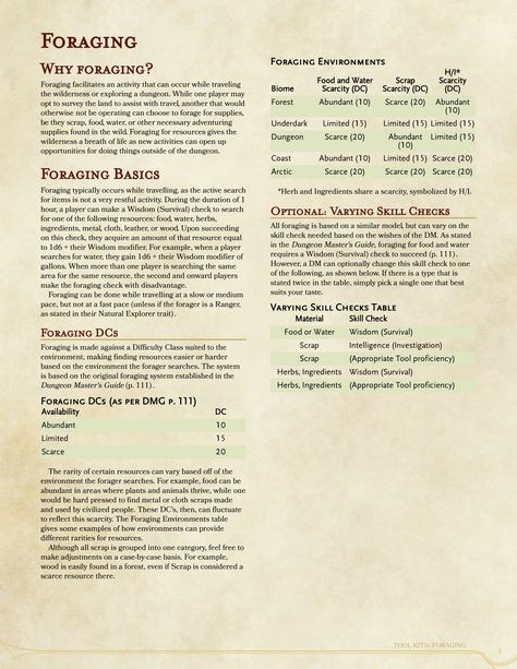 A Tool Kit for Tool Kits - Part Six, Seven, and Eight: Herbalist Kit, Alchemist's Supplies, and Poisoner's Kit (with bonus Foraging rules) - Imgur Dnd Poison Kit, Alchemist Supplies Dnd, Dnd Disguise Kit, Herbalism Kit Dnd, Dnd Foraging, Dnd Herbalist, Dnd Rules, Dm Tools, Dnd Dm