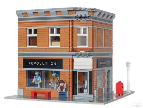 LEGO IDEAS - Revolution Skateboard Shop Lego Modular Buildings, Sims4 House, Lego City Ideas, Lego House Ideas, Lego Building Ideas, Lego Houses, Lego Shop, Lego Town, Lego Buildings