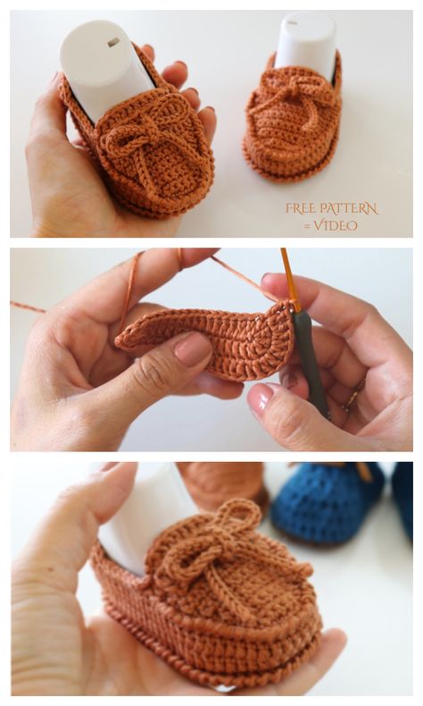 Baby Loafer Booties Free Crochet Patterns - DIY Magazine Crochet Baby Projects, Pola Topi, Baby Booties Free Pattern, Crochet Baby Booties Pattern, Crochet Baby Shoes Pattern, Baby Shoes Pattern, Baby Booties Pattern, Pola Amigurumi, Crochet Baby Boy