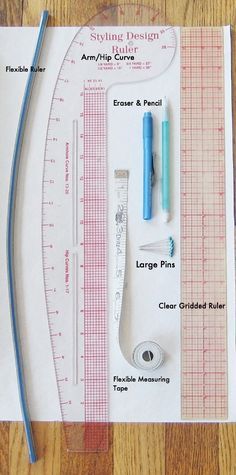 Basic Tools for Apparel Patternmaking  - Luxe DIY - How Did You Make This? French Curve Ruler, French Curve, Sewing Equipment, Basic Sewing, Basic Tools, Pattern Drafting, Couture Sewing, Sewing Tools, Sewing Tips