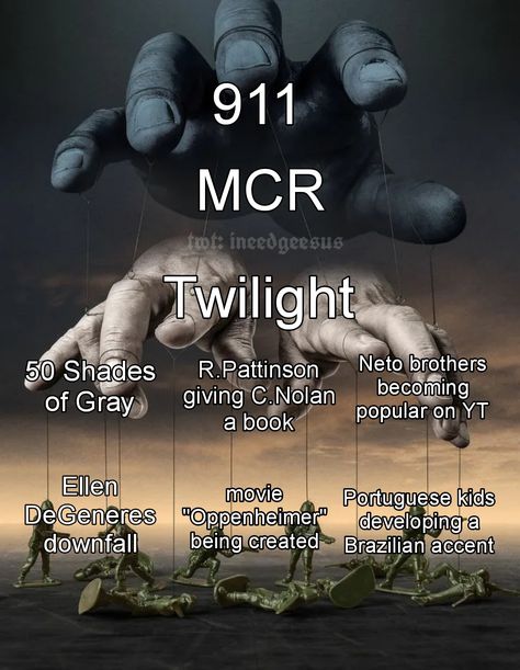 the ellen degeneres downfall mcr my chemical romance 911 twilight Ellen Degeneres, My Chemical, My Chemical Romance, Romance, On Twitter, Funny, Twitter, Books