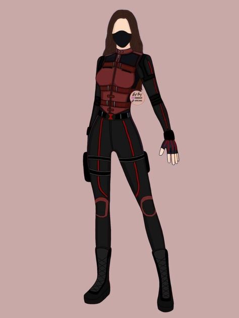 Shifting Suits Mcu, Red Hero Suit Design, Superhero Design Costume, Red Black Widow Suit, Hydra Suit Female, Mcu Oc Suit, Woman Superhero Suit Design, Avengers Suit Ideas Female, Avengers Oc Outfits