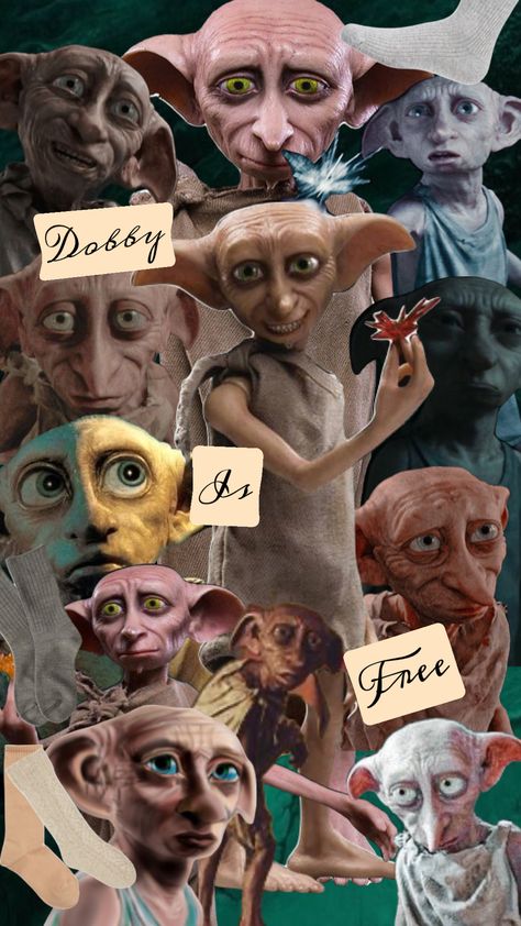 Dobby is free Dobby Harry Potter Wallpaper, Dobby Wallpaper Aesthetic, Dobby Background, Dobby Wallpapers, Dobby Printable, Harry Potter Dobby, Dobby Is Free, Dobby From Harry Potter, Dobby The Elf