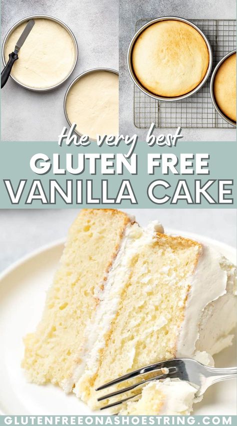 Best Gluten Free Vanilla Cake Recipe, Gluten Free Vanilla Cake Recipe, Dairy Free Cake Recipe, Gluten Free Birthday Cake, Gluten Free Vanilla Cake, Gluten Free Cake Recipe, Dairy Free Cake, Best Gluten Free, Gluten Free Desserts Recipes