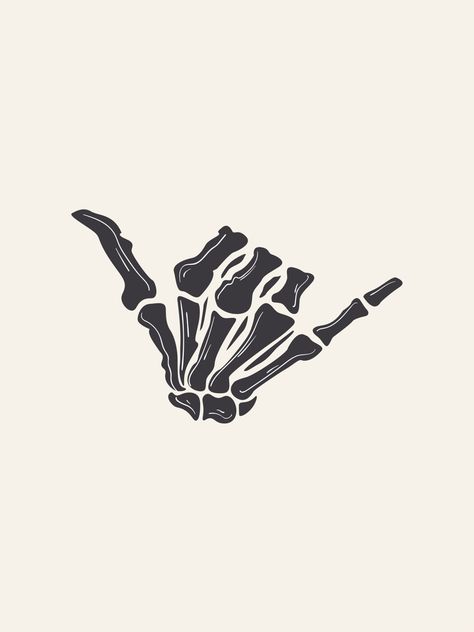 Skeleton Hand Hang Loose, Hang Loose Skull Hand, Hang Loose Tattoo Skeleton, Shaka Skeleton Hand, Hang Loose Skeleton Hand Tattoo, Skeleton Hand Design, Tropical Skeleton Tattoo, Skeleton Hang Loose Tattoo, Skeleton Logo Design