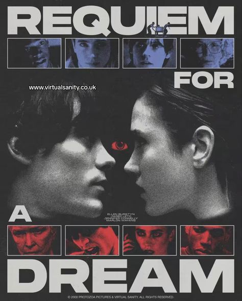 Figma Projects, Requiem For A Dream Poster, Requiem Of A Dream, Halftone Poster, 2024 Movies, Dream Poster, Movie Collage, Grunge Posters, Requiem For A Dream