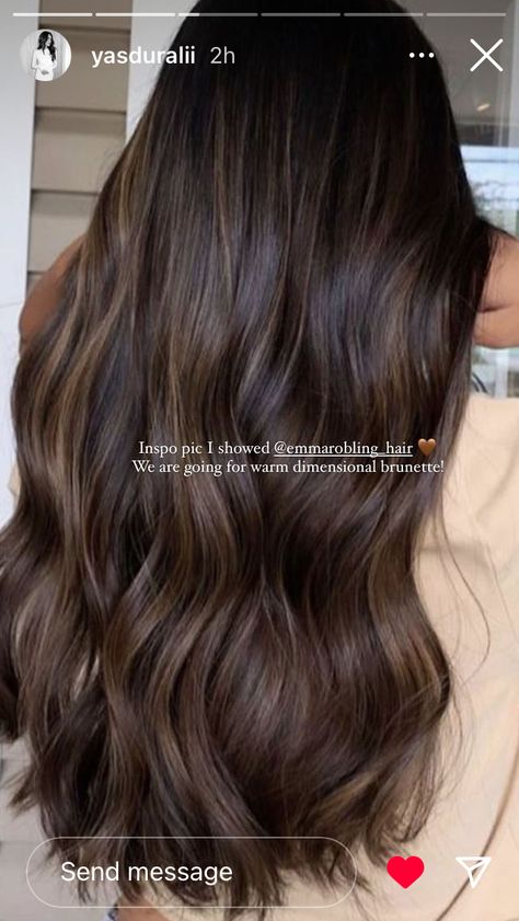 Dark Brunette Dimensional Hair, Rich Dimensional Brunette, Rich Brunette Hair Color Chocolate, Muted Brunette, Espresso Brunette Hair, Warm Dimensional Brunette, Multi Dimensional Brunette, Dimensional Dark Brunette, Dimensional Brunette Dark Chocolate Brown